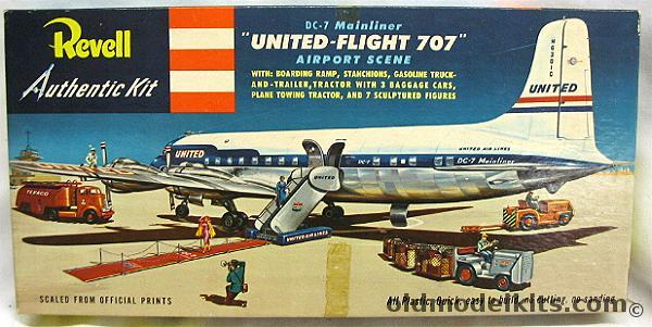 Revell 1/122 DC-7 'United Flight 707' Airport Set 'S' Kit, H220-198  plastic model kit